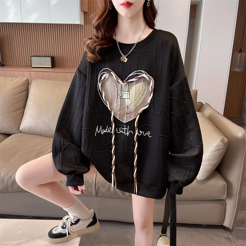 Korean Style Sense Of Design Niche Hooded Long-sleeved Sweater For Women