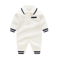 Knitted jumpsuit with multicolor lapels