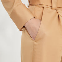 Workwear Style Simple Rivet Slim Solid Color Jumpsuit Women