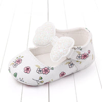 Sequined baby shoes with bow princess shoes