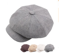 Autumn And Winter Cotton Hat Man Octagonal Korean Monochrome Outdoor Sunshade Wholesale Beret Lady Painter