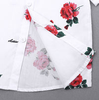 2pcs Summer Baby Set Flower Short Sleeve Polo Shirt With Red Shorts Shorts School Clothes For Children  China