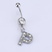English alphabet hypoallergenic body piercing navel nail