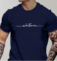 Plus Size Men's Funny Printed Casual Round Neck T-shirt
