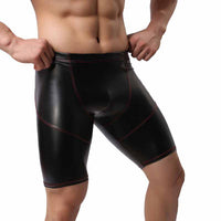 Patent leather men's 5 minute pants