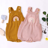 Knitted jumpsuit triangle halter