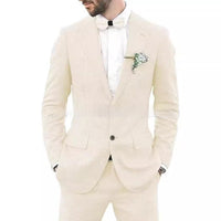 Men's Suit Linen Suit Wedding Party