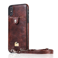 Card protective sleeve lanyard leather case