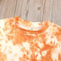 Summer Girls Tie-Dye T-Shirt Shorts Two-Piece Suit