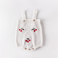 Girl Cherry Embroidered Blouse  Ha Skirt