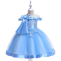Girls bow beaded flower dress
