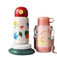 Children's Vacuum Flask With Gift Box Baby Straw Cup 500ML Kindergarten Student Water Bottle