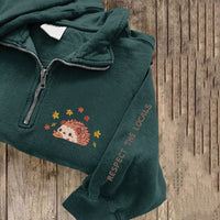 Lapel Half-zip Long-sleeve Casual Hoodie
