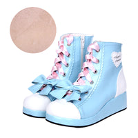 Bow princess shoes high top platform shoes