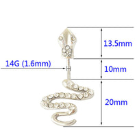 Diamond Snake Navel Nail