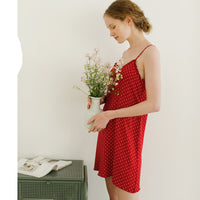 Satin cross straps home nightdress