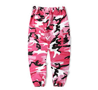 Camouflage overalls shrink feet web celebrity god pants street dance powder camouflage BF wind