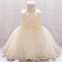 Baby girl one year old net yarn princess dress