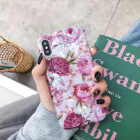 Shell pattern flower phone case