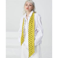 Polka dot printed silk scarf