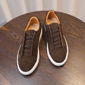 Men's Suede Genuine Leather Versatile Trendy Shoes Black Sports