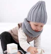 New Warm Children's Hat And Bib