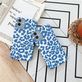 Compatible with Apple , Blue leopard case