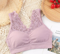 Lace Plus Size Plus-sized Seamless Beauty Back Tube Top Without Steel Ring Women