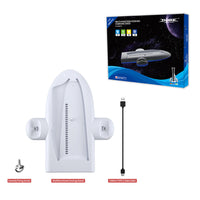 Host Multi-function Cooler Pad Fan PS5 Handle Fixed Charger Charging Belt RGB Colorful Ambience Light