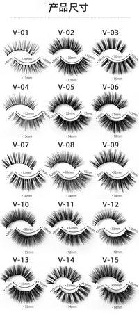 Long Natural Eyelashes With Plastic Cotton Thread