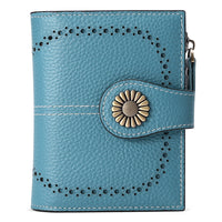 Fashion Women's Short Oil Wax Leather Coin Purse