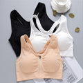 New Zipper Sports Seamless Double Shoulder Strap Zipper Underwear