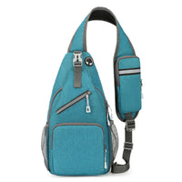 Mens Casual Simple Solid-color Shoulder Bag