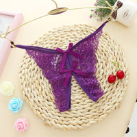 Hollow Out Lace Women's Panties Open Gear See-through