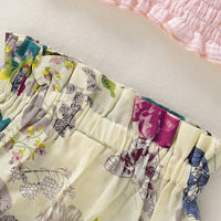 Baby Summer Sleeveless Sling Cotton Linen Suit