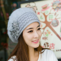 Warm knitted wool hat