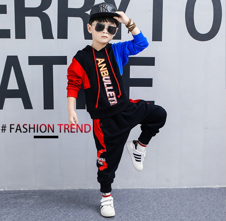 Boys spring suit new Korean children's clothing in the big boy boy long-sleeved sports two-piece suit tide clothes