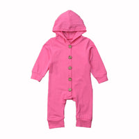 Hooded Single Breasted Baby Romper