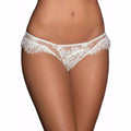 White ribbon eyelash lace panties