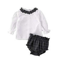 Triangle Plaid Shorts Set