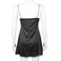 Nightdress Strap V-neck lace cutout