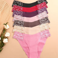 T-back Women's Thin Ice Silk Lace Edge