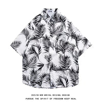 Men's Retro Hong Kong Style Short Sleeve Printed Shirt