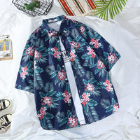 Retro Men's And Women's Loose Couple's Seaside Shirt