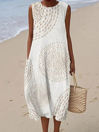 Sleeveless Casual Printed Elegant Dress