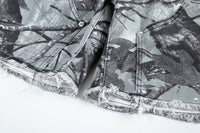 High Street Leaves Camouflage Denim Shorts