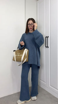 Women's Knitwear Casual Fashionable Trousers Suit