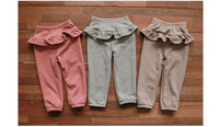 Winter New Girls Lace-flashing Thickening Plus Fleece Culottes