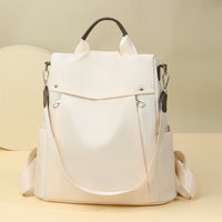 Womens Travel Commuter All-Match Simple Backpack Premium Textured Shoulder Bag