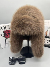 New Autumn And Winter Plush Imitation Fox Fur Hat